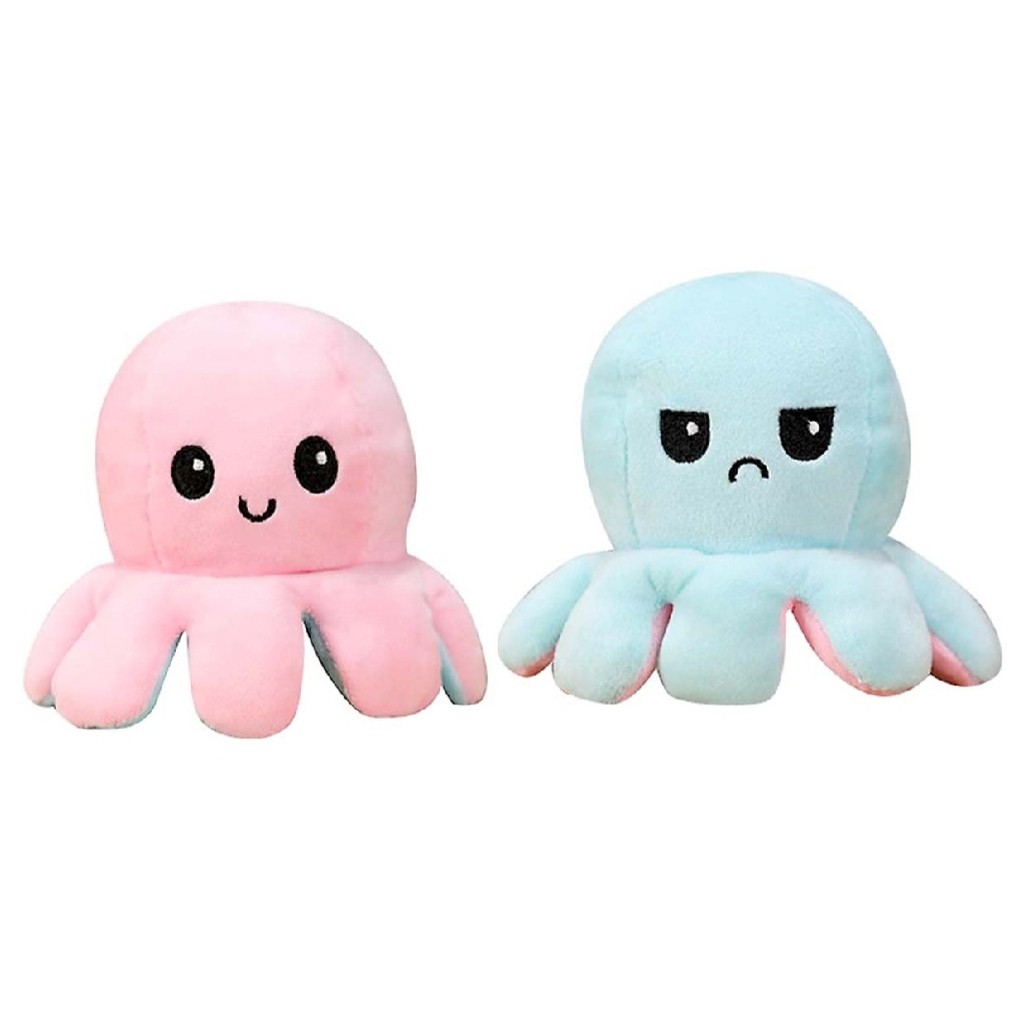 Reversible flip octopus plush toy